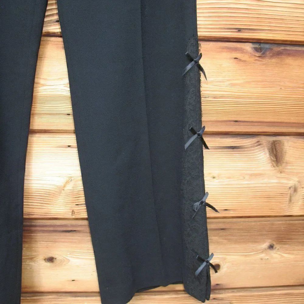 Escada High Rise Crepe Wool Flare Leg Pants - Picture 5 of 11